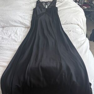 Elegant Black Satin Dress Size 6